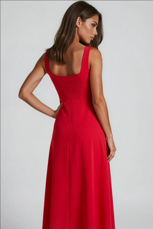 Miss Sparkling Square Neck Fit & Flare Midi Dr... | The Spot Miss Sparkling Square Neck Fit & Flare Midi Dr... | The Spot